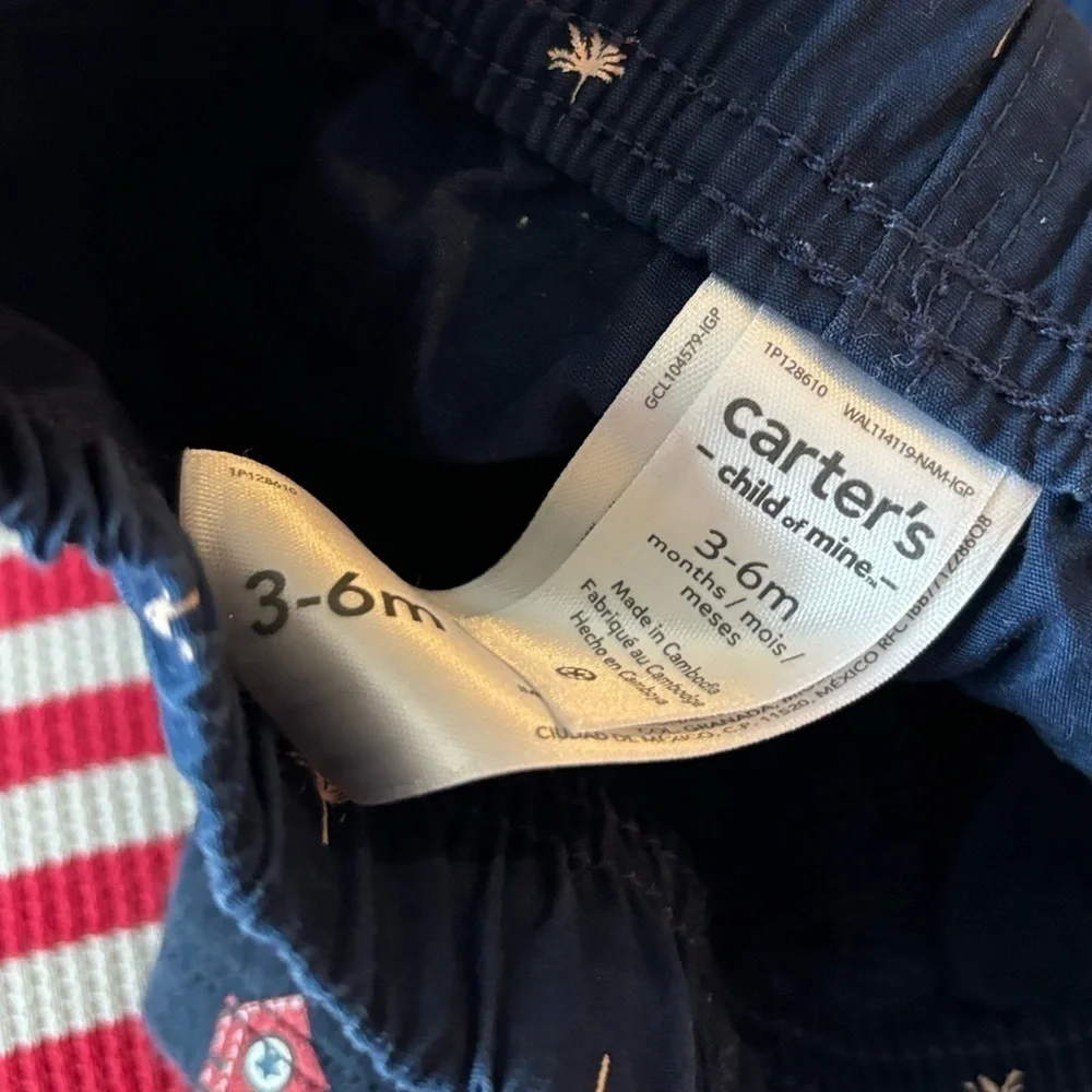 Bundle Converse Bodysuit high‎ tops print + Carter’s shorts. 0-6 months. 3-6 mo